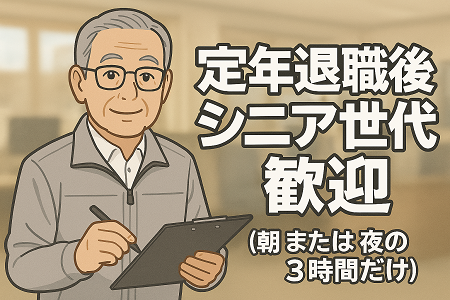 短時間パートスタッフ募集｜週1日～で日数、曜日は相談OK／50代、60代活躍中◎