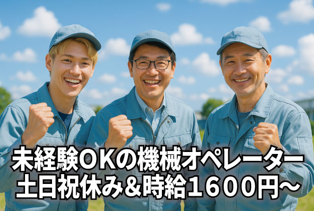 高時給1,600円でしっかり稼げる！日勤のみ＆土日祝休みの蒸着フィルム製造スタッフ募集