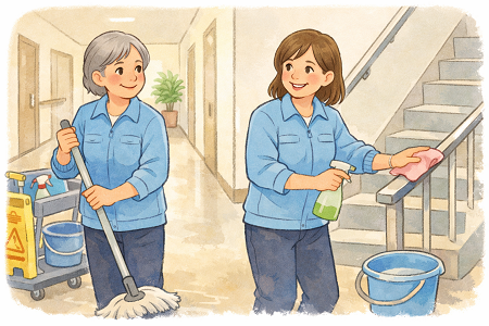 平日午前中の4時間のみの清掃スタッフ／未経験者OK！年齢・資格・学歴・職歴は不問！