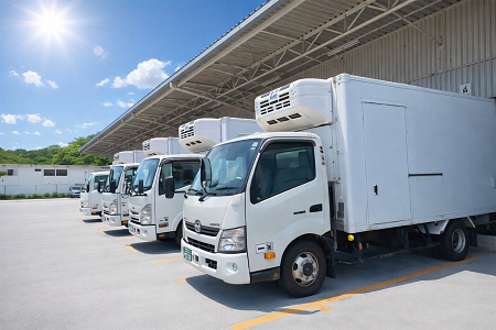 県内コンビニ向けの3t車ルート配送ドライバー／生活に欠かせない食品配送で安定性抜群！30代～シニア世代活躍中！