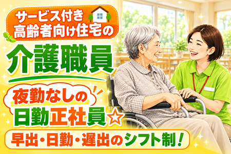 【アンジェス彦根】日勤介護スタッフ（正社員）夜勤なし！賞与年3回！少人数のケアで一人ひとりに寄り添える♪